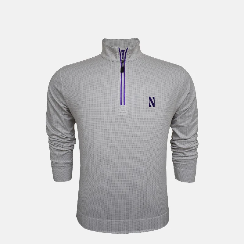 Football Jerseys For Corporate Sports Events-Northwestern Wildcats Men's Horn Legend Quarter-Zip Shepherd Pullover