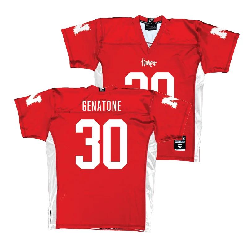 Football Jerseys For Tournaments & Competitions-Red Nebraska Football Jersey  - Vincent Genatone