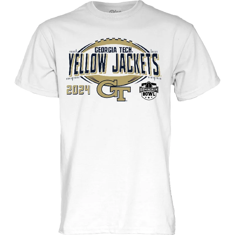 Custom Football Jerseys For Local Fans-Georgia Tech Yellow Jackets Blue 84 Bowl Game Tee