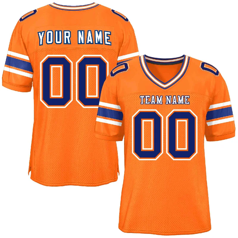 Football Jerseys For Local Supporter Events-Custom Orange Personalized Classic Authentic Football Jersey