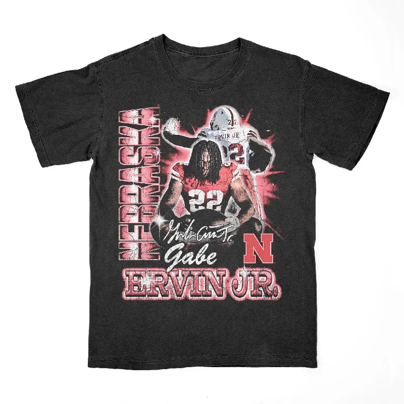 Football Jerseys For Custom Player Apparel-EXCLUSIVE RELEASE: Gabe Ervin Jr 90s Retro Black Tee