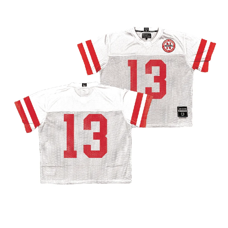 Personalized Football Jerseys For Event Gifting-Nebraska Throwback Football Jersey - Cooper Hausmann