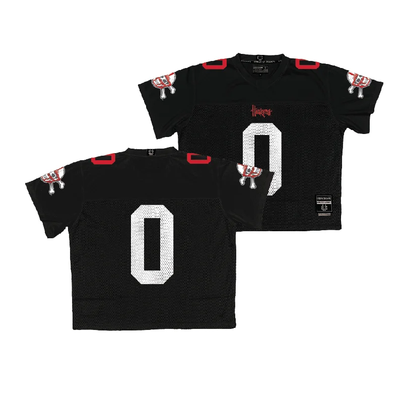 Custom Football Jerseys For Team Apparel Orders-Nebraska Throwback Black Football Jersey - Nash Hutmacher