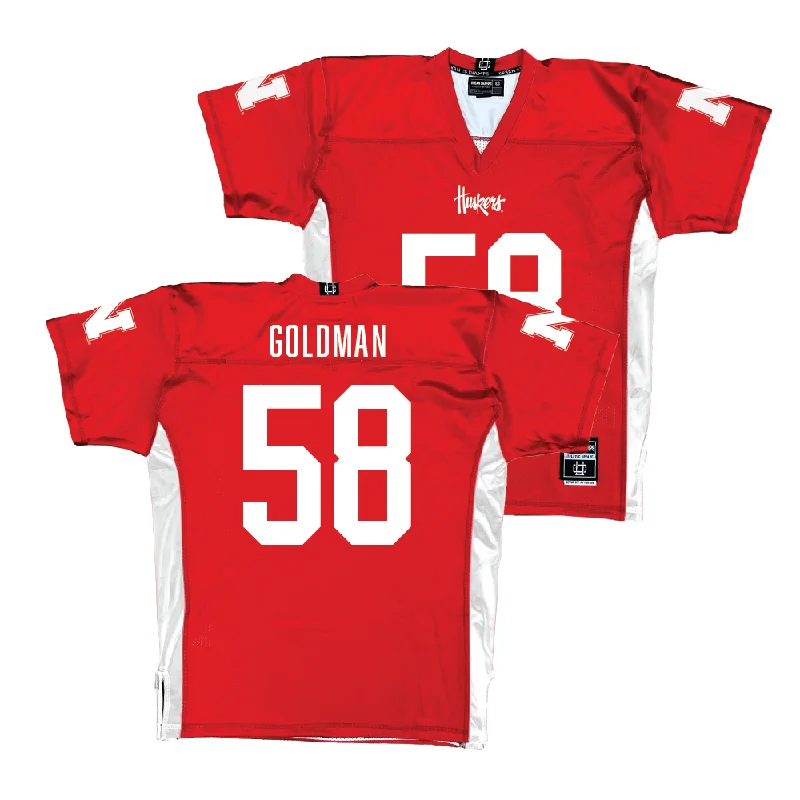 Custom Football Jerseys For Competitive Sports-Red Nebraska Football Jersey - Mason Goldman