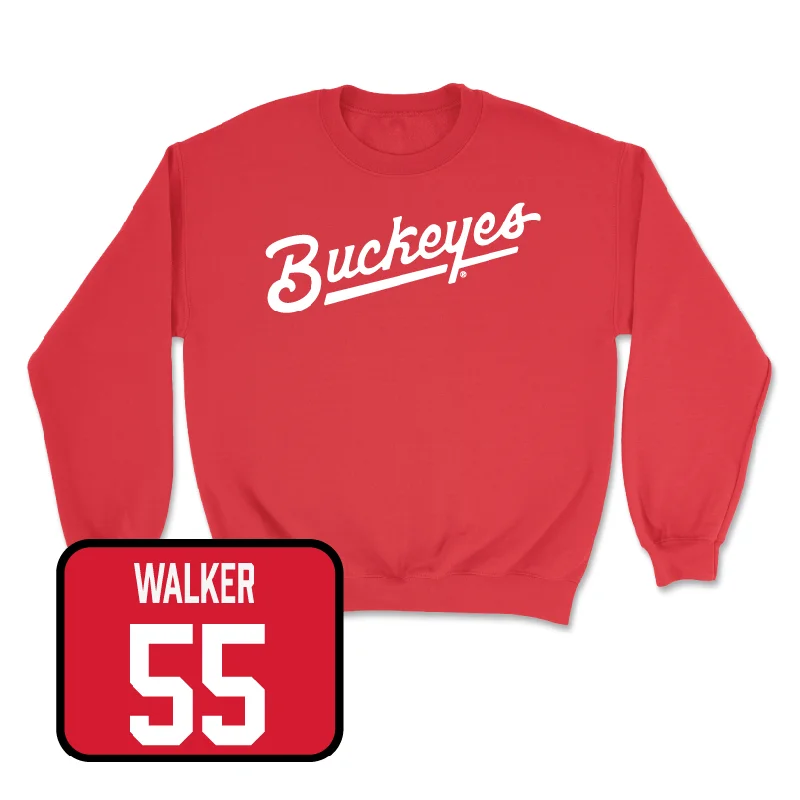 Personalized Basketball Jerseys For College Teams-Red Women's Basketball Script Crew - Eboni Walker