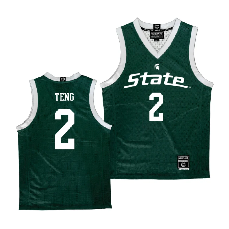 Custom Basketball Jerseys For High School Teams-Green Men's Basketball Michigan State Jersey  - Kur Teng