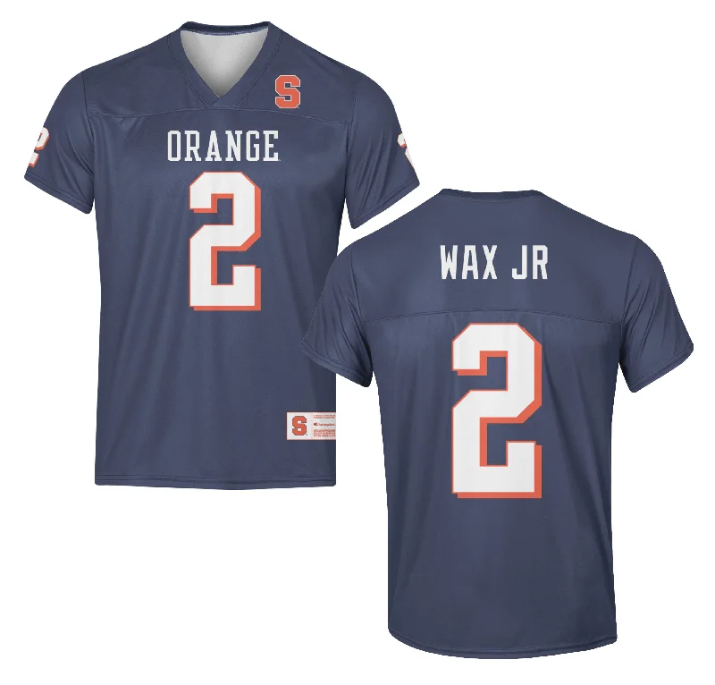 Custom Football Jerseys For Schools & Colleges-Champion Syracuse Marlowe Wax Jr #2 Sublimated Football Jersey