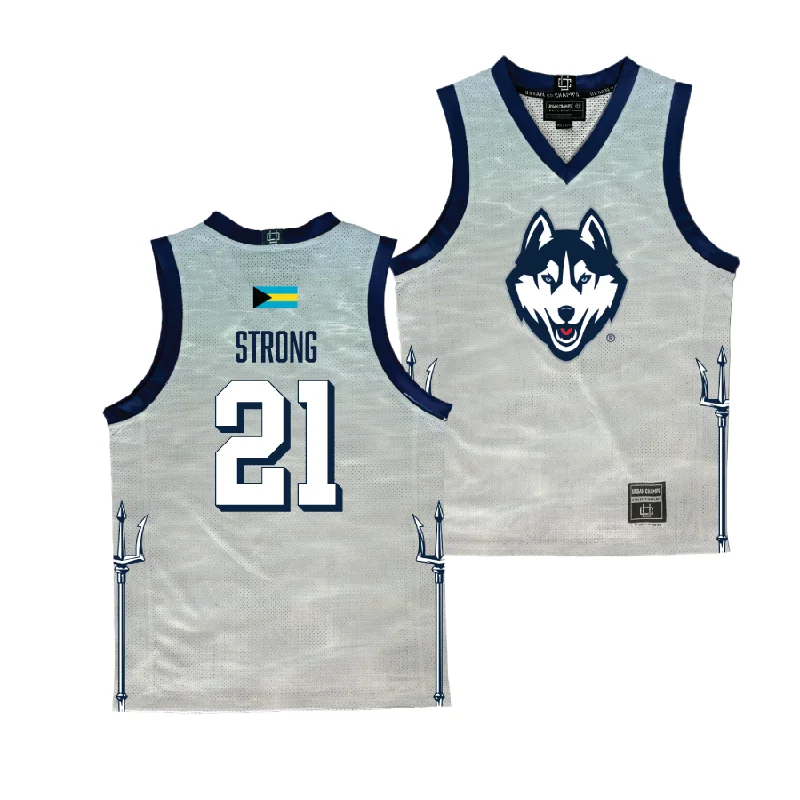 Custom Basketball Jerseys For Local Players-EXCLUSIVE: UConn Bahamas Women's Basketball Jersey  - Sarah Strong