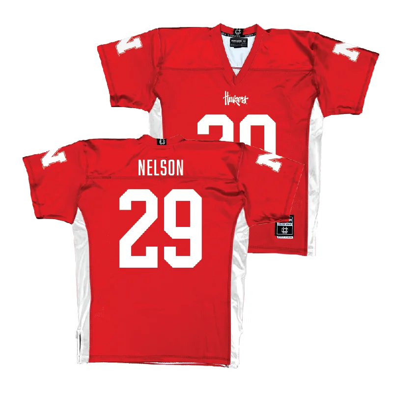 Football Jerseys With Custom Designs-Red Nebraska Football Jersey  - Carter Nelson