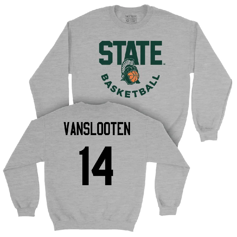 Personalized Basketball Jerseys For Special Anniversaries-Sport Grey Women's Basketball Helmet Crew  - Grace VanSlooten