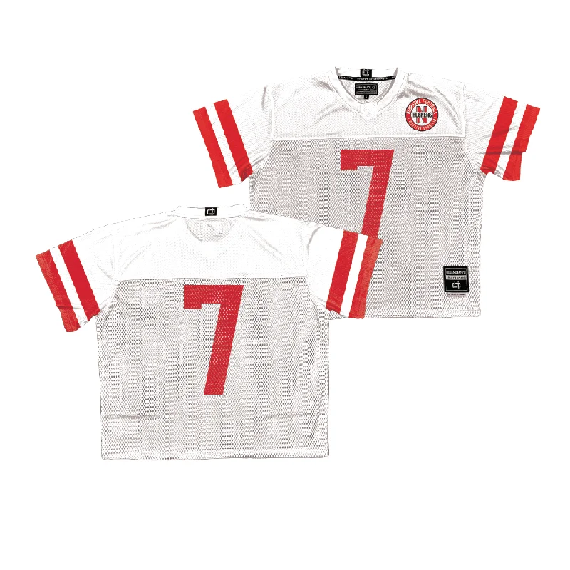 Personalized Football Jerseys For Alumni Teams-Nebraska Throwback Football Jersey - Malcolm Hartzog Jr | #7