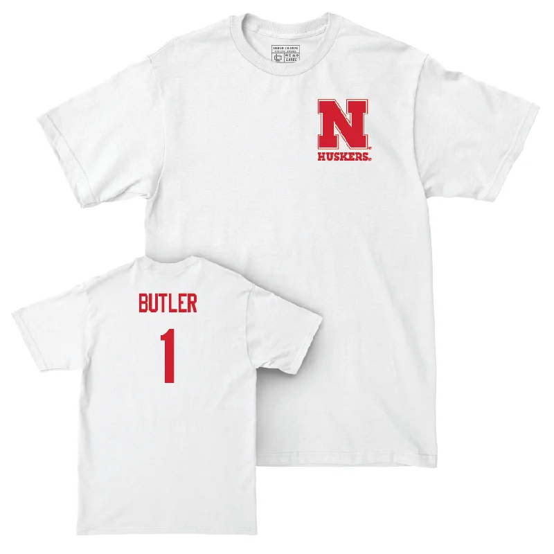 Custom Football Jerseys For Special League Events-Football White Comfort Colors Tee  - Jimari Butler