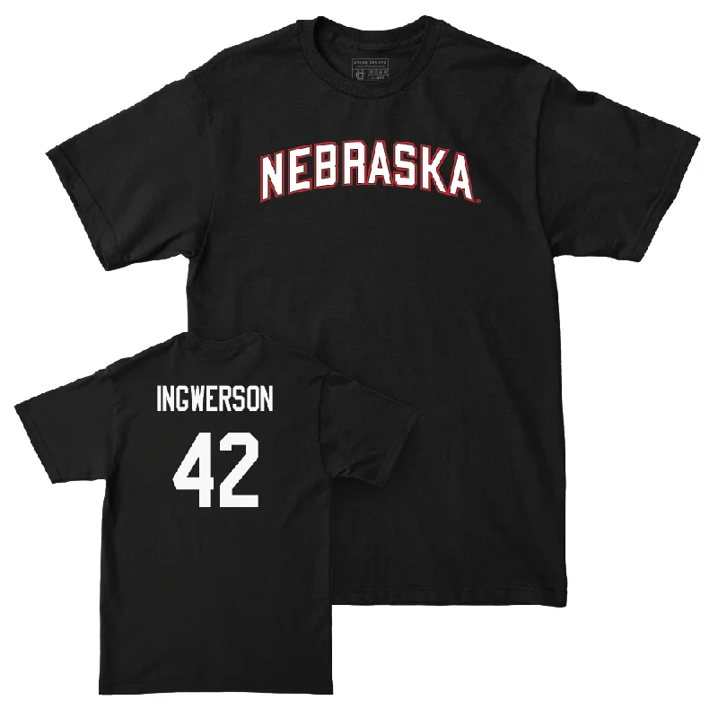 Custom Football Jerseys For Club Competitions-Football Black Nebraska Tee  - Eric Ingwerson