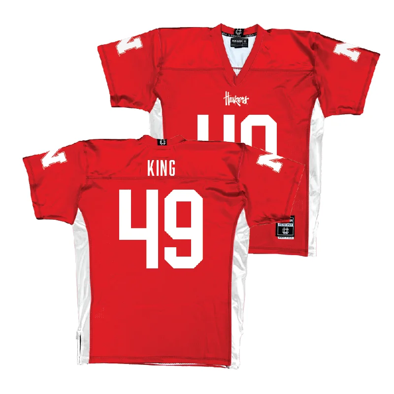 Football Jerseys For Special Event Promotions-Red Nebraska Football Jersey  - Danny King