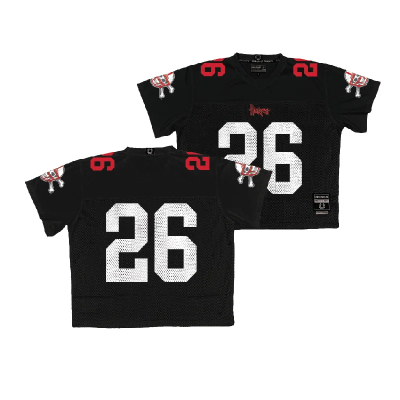 Football Jerseys For Family Events-Nebraska Throwback Black Football Jersey - Koby Bretz