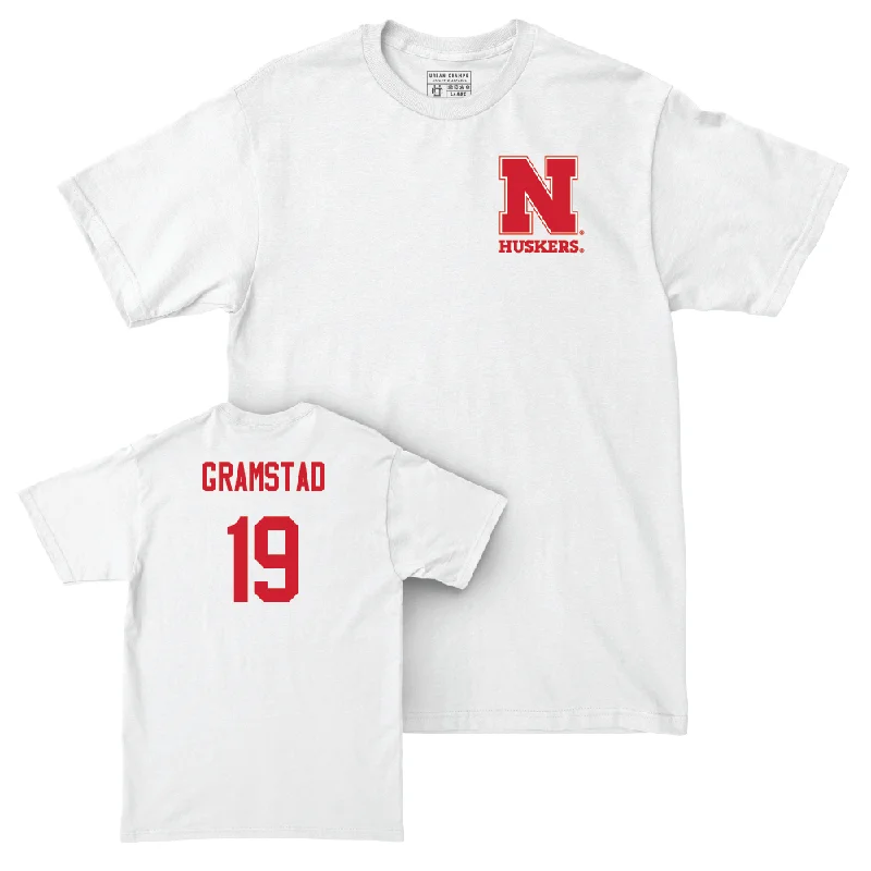 Custom Football Jerseys For International Teams-Football White Comfort Colors Tee  - Jalyn Gramstad