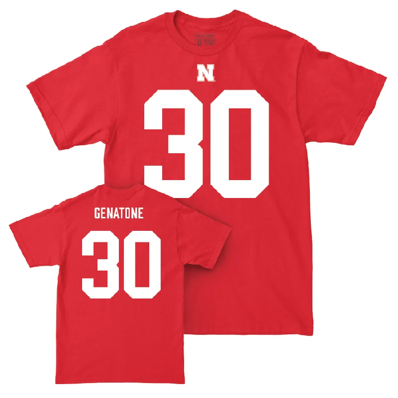 Football Jerseys For Team Anniversaries-Nebraska Football Red Shirsey Tee  - Vincent Genatone