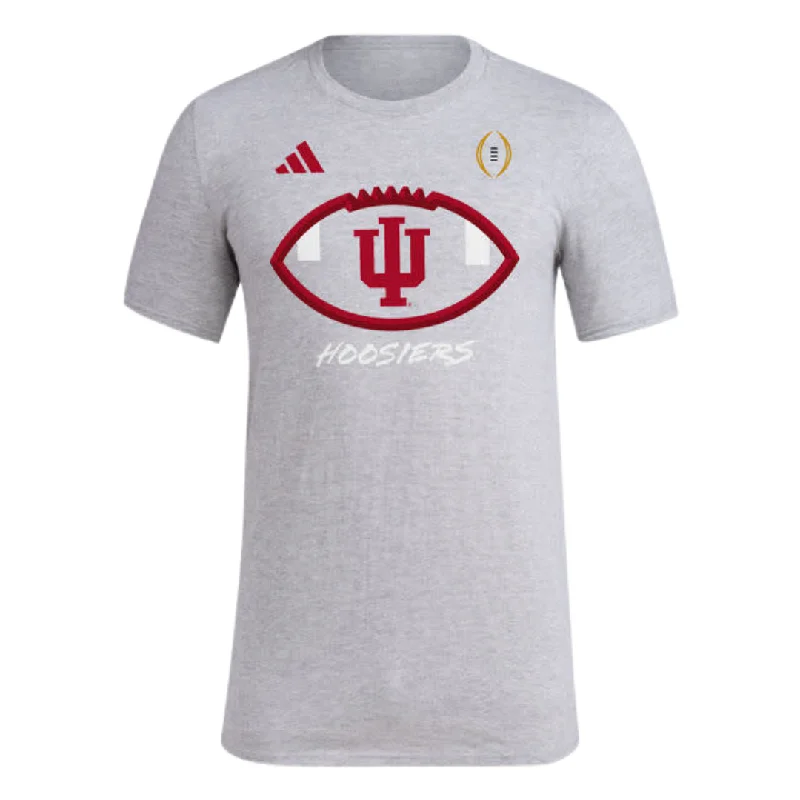 Custom Football Jerseys For Player Recognition-Indiana College Football Playoff Youth Adidas Grey T-Shirt