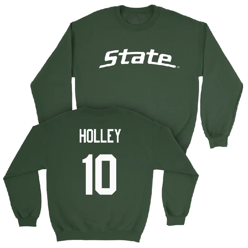 Custom Basketball Jerseys For Alumni Games-Green Women's Basketball State Crew  - Helen Holley