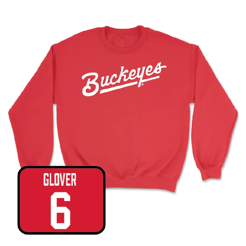 Basketball Jerseys For Corporate Sports Events-Red Men's Basketball Script Crew - Ques Glover