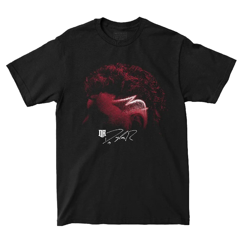 Custom Football Jerseys For Event Appearances-EXCLUSIVE RELEASE: Dylan Raiola Line Art Black Tee