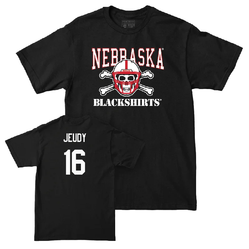 Personalized Football Jerseys For Event Gifting-Football Black Blackshirts Tee  - Elijah Jeudy