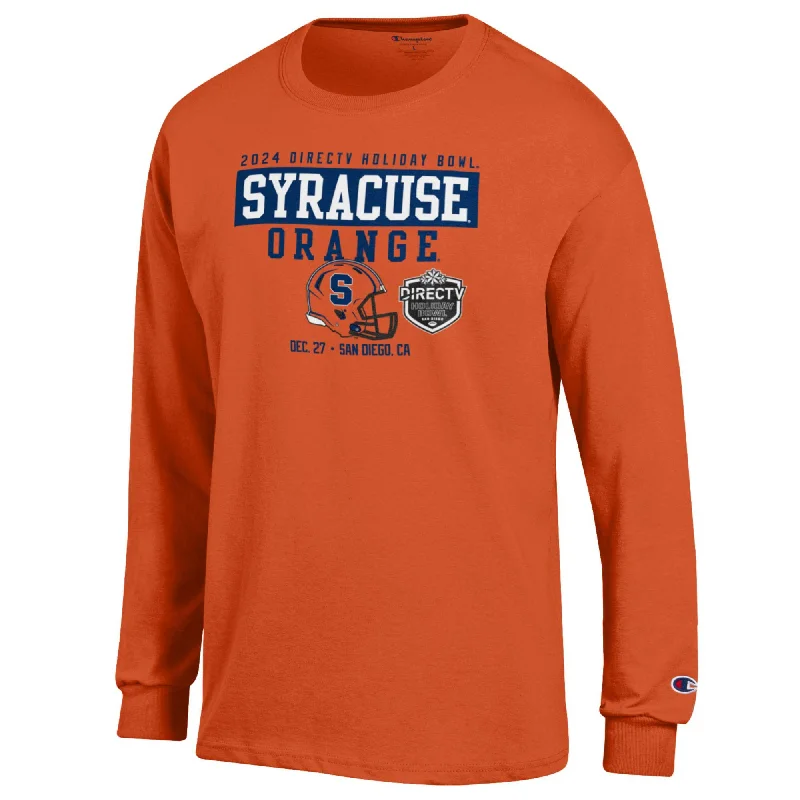 Football Jerseys For Family Events-Champion Syracuse Football Holiday Bowl 2024 Long Sleeve