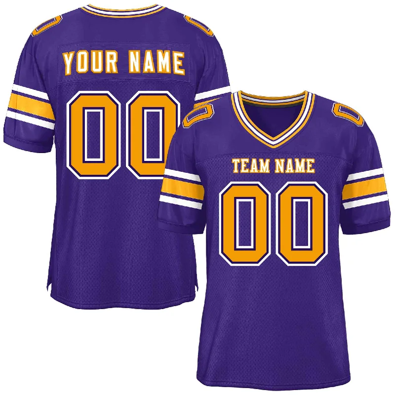 Football Jerseys With Custom Colors-Custom Purple Personalized Classic Authentic Football Jersey