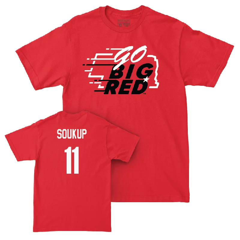 Custom Football Jerseys For Supporter Gifts-Red Football GBR Tee  - Bode Soukup