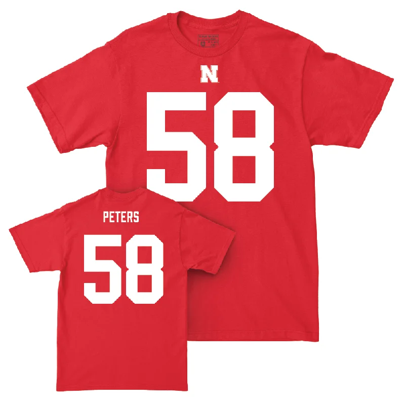 Custom Football Jerseys For Fan Engagement-Nebraska Football Red Shirsey Tee  - Jake Peters