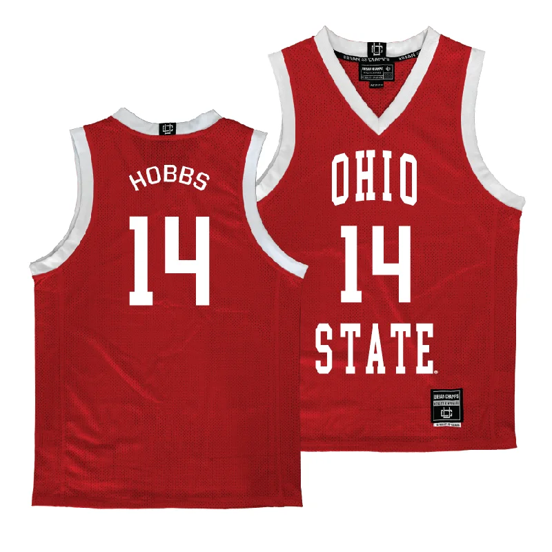 Custom Basketball Jerseys With Graphics & Emblems-Ohio State Women's Red Basketball Jersey  - Ella Hobbs