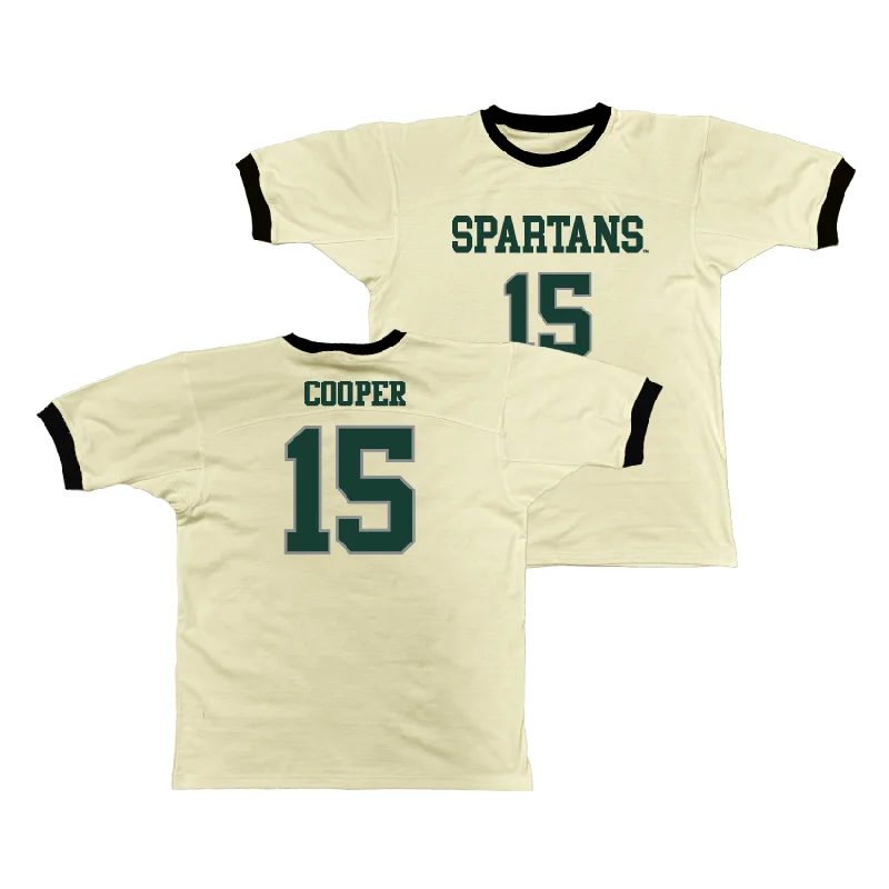 Custom Basketball Jerseys With Sponsor Logos-MSU Retro Ringer Tee - Carson Cooper