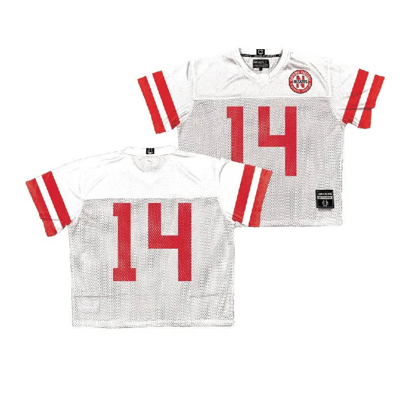 Custom Football Jerseys For Team Sponsorship-Nebraska Throwback Football Jersey - Rahmir Johnson