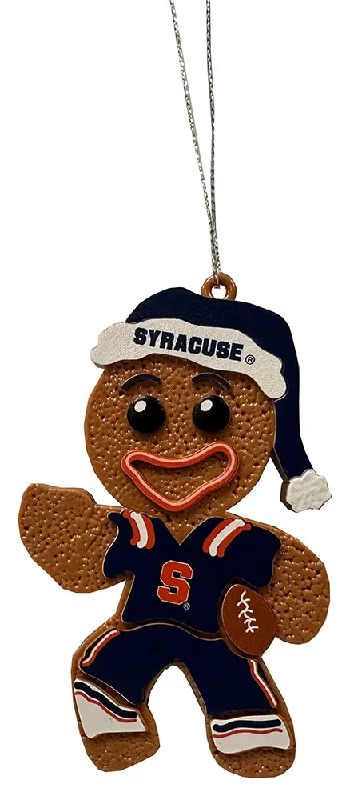 Custom Football Jerseys For School Competitions-Forever Collectibles Syracuse Football Gingerbread Man Ornament