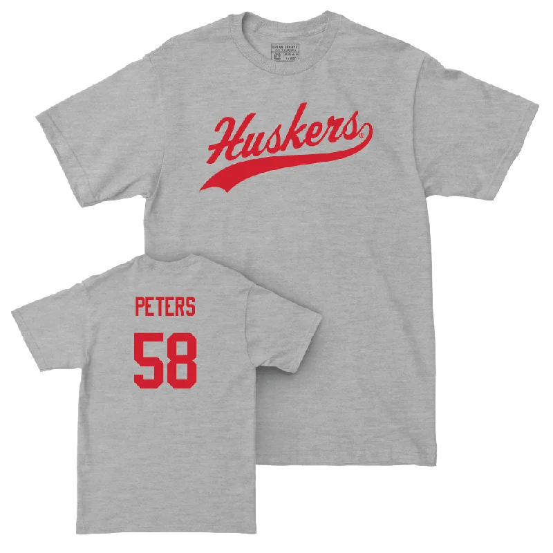 Personalized Football Jerseys For Custom Designs-Sport Grey Football Script Tee  - Jake Peters