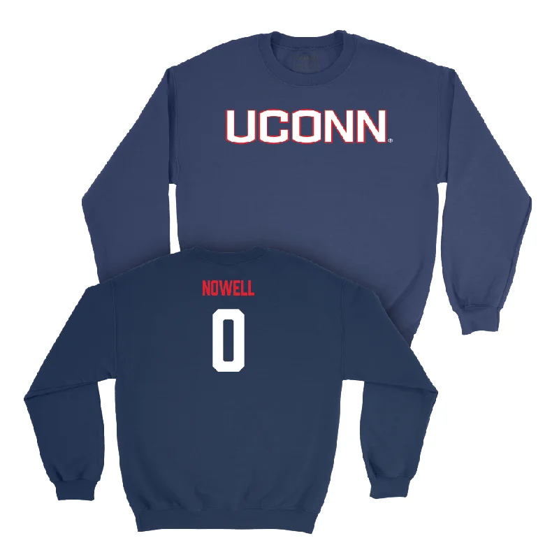 Custom Basketball Jerseys For Youth Teams-Navy Men's Basketball UConn Crewneck  - Ahmad Nowell