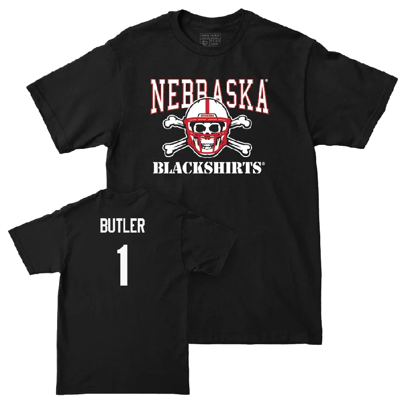 Personalized Football Jerseys For Family Teams-Football Black Blackshirts Tee  - Jimari Butler