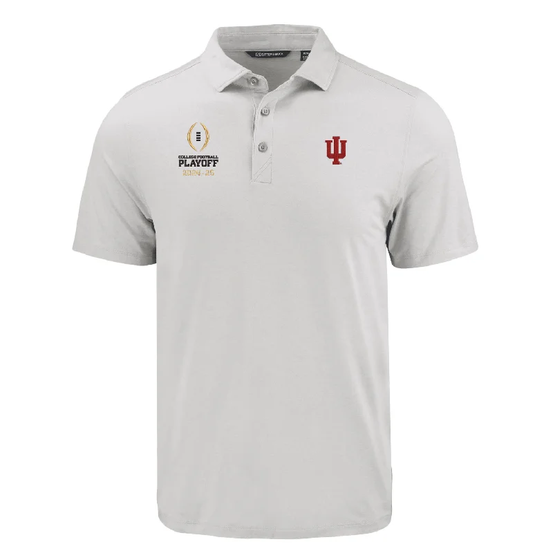 Personalized Football Jerseys For Sports Teams-Indiana Hoosiers College Football Playoff Men's Grey Polo