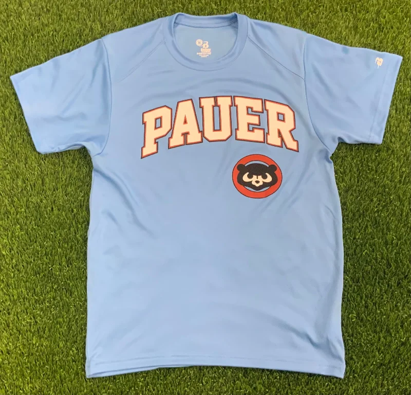 Personalized Basketball Jerseys For Schools-Pauer Baseball Carolina Blue Badger T-Shirt