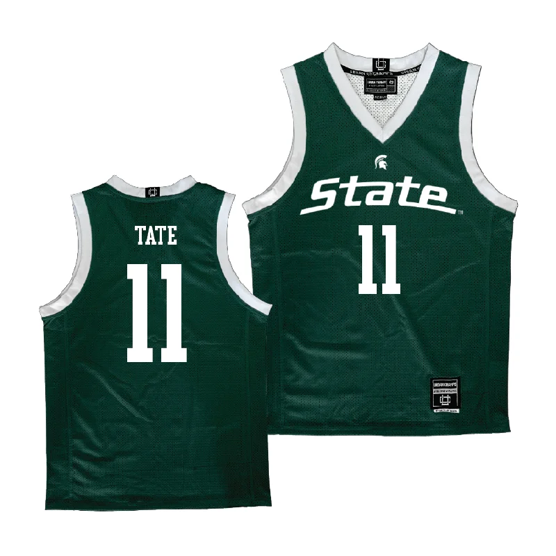 Basketball Jerseys With Custom Names-Green Women's Basketball Michigan State Jersey - Jocelyn Tate