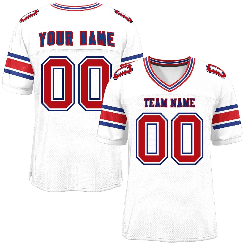 Football Jerseys For Local Leagues-Custom White Personalized Classic Authentic Football Jersey