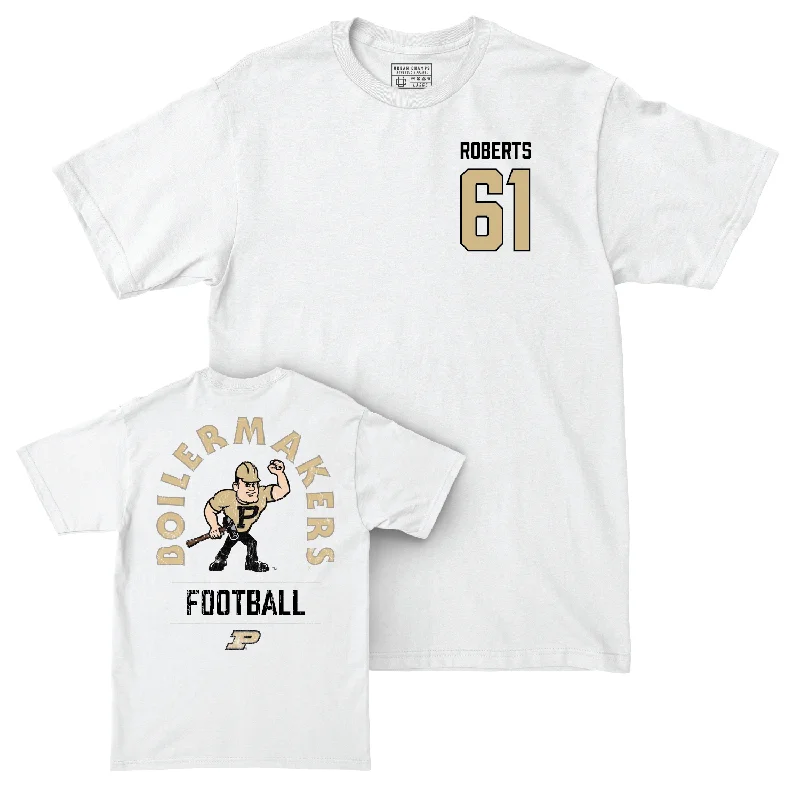 Personalized Football Jerseys For Group Custom Orders-Football White Mascot Comfort Colors Tee - Aaron Roberts | #61