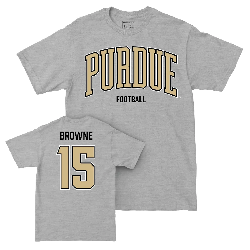 Football Jerseys With Player Numbers-Football Sport Grey Arch Tee - Ryan Browne | #15