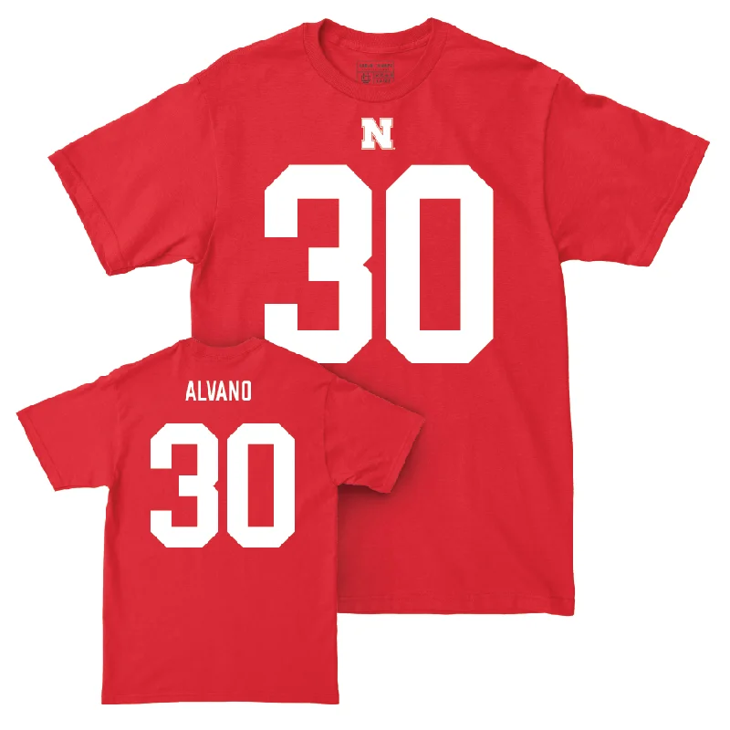 Custom Football Jerseys For Club Teams-Nebraska Football Red Shirsey Tee - Tristan Alvano | #30