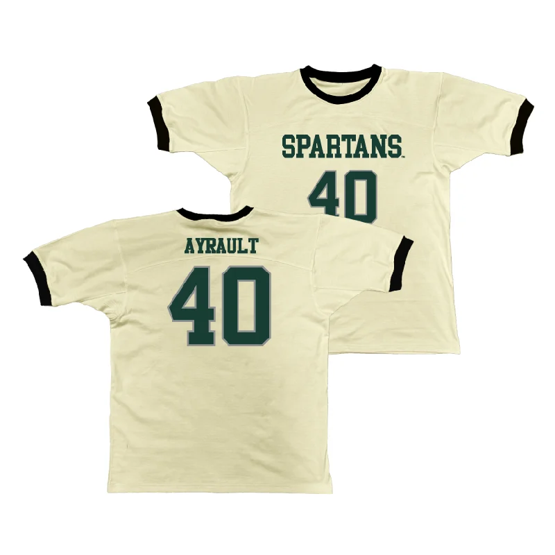 Basketball Jerseys For Sponsorship Recognition-MSU Retro Ringer Tee - Julia Ayrault