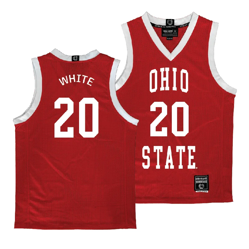 Basketball Jerseys For Team Anniversaries-Ohio State Men's Red Basketball Jersey  - Colin White