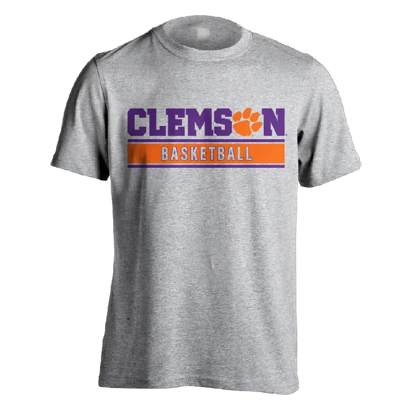 Basketball Jerseys With Custom Designs & Patterns-Clemson Basketball Tee | MRK Exclusive - Youth - Grey