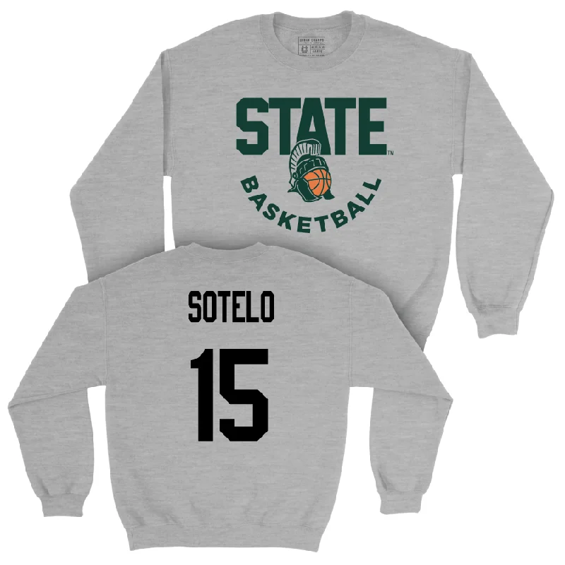 Basketball Jerseys For Special Team Events-Sport Grey Women's Basketball Helmet Crew  - Ines Sotelo