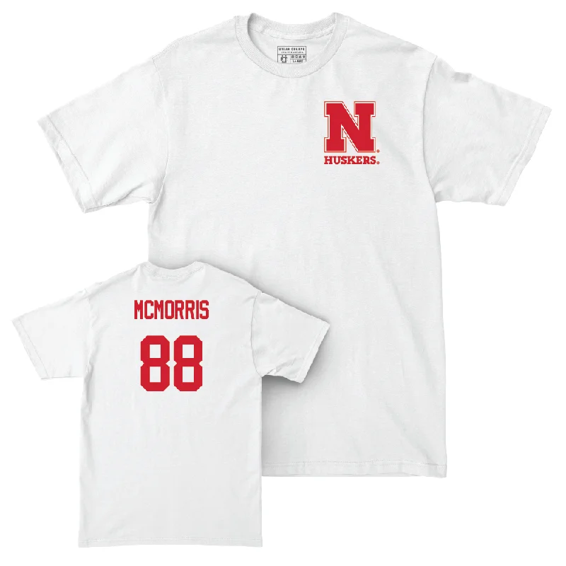 Personalized Football Jerseys For Team Photos-Football White Comfort Colors Tee  - Isaiah McMorris