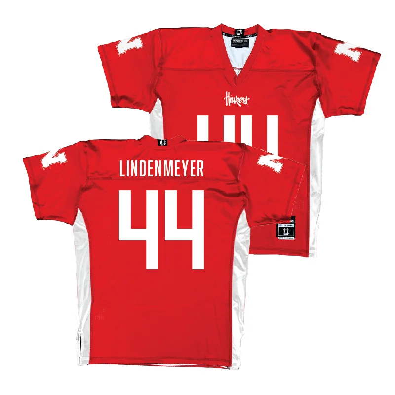 Custom Football Jerseys For School Sports Events-Red Nebraska Football Jersey - Luke Lindenmeyer